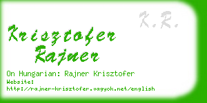 krisztofer rajner business card